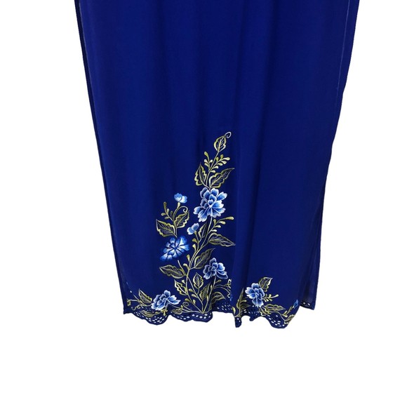 Lapiz Embroidered Maxi Chianese Tunic, Long Sleeve, High Slits, Asian Ao Dai COS - Picture 7 of 9